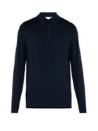 Sunspel Long-sleeved Merino-wool Polo Shirt