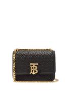 Matchesfashion.com Burberry - Tb Small Monogram Matelass Leather Cross Body Bag - Womens - Black