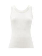 Matchesfashion.com The Row - Aniela Scoop-neck Merino-wool Blend Tank Top - Womens - Ivory