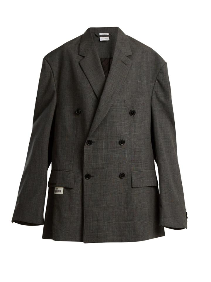 Vetements Oversized Checked Blazer