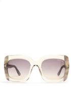 Matchesfashion.com Tom Ford Eyewear - Square Frame Sunglasses - Womens - Clear