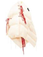 Matchesfashion.com 4 Moncler Simone Rocha - Shari Lace Up Quilted Cape - Womens - Light Pink