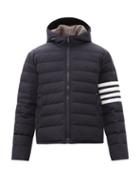 Thom Browne - Four-bar Quilted-shell Down Coat - Mens - Navy