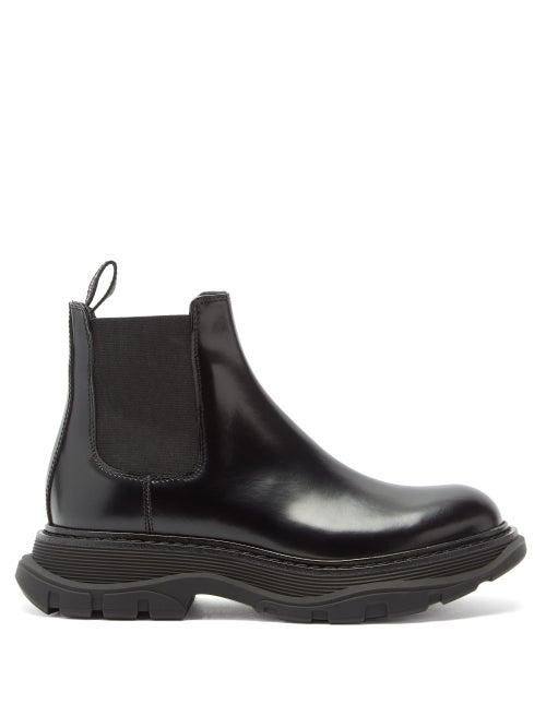Matchesfashion.com Alexander Mcqueen - Tread Leather Chelsea Boots - Womens - Black
