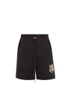 Amiri - Tiger-logo Cotton-jersey Shorts - Mens - Black