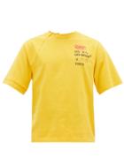 Matchesfashion.com Off-white - Industrial Logo Print Cotton T Shirt - Mens - Yellow Multi