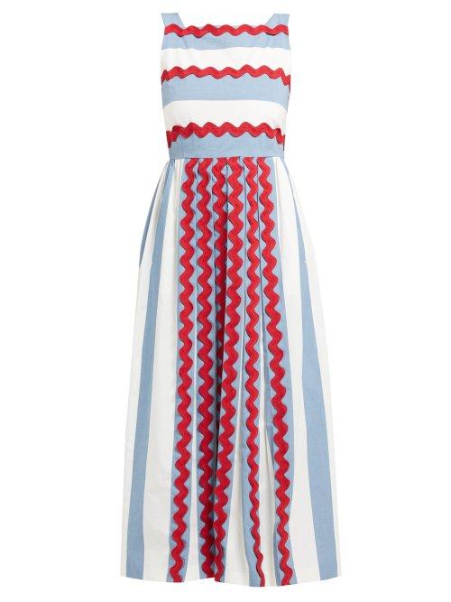 Matchesfashion.com Weekend Max Mara - Amica Dress - Womens - Blue Multi