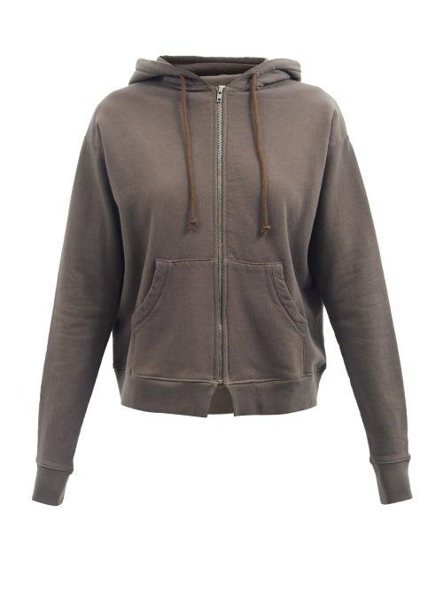 Domi - Hooded Organic-cotton Jersey Sweatshirt - Womens - Brown