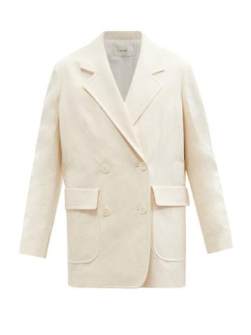 Ladies Rtw The Row - Tihana Cotton-blend Gabardine Blazer - Womens - Ivory
