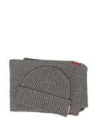 Dsquared2 - Ribbed-knit Cotton-blend Scarf And Hat Set - Mens - Grey