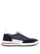Matchesfashion.com Thom Browne - Tech Suede And Mesh Trainers - Mens - Navy