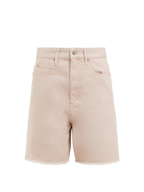 Matchesfashion.com Isabel Marant Toile - Ciny Raw Hem Denim Shorts - Womens - Pink