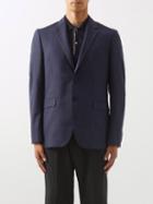 Paul Smith - Single-breasted Checked Wool-twill Suit Jacket - Mens - Navy