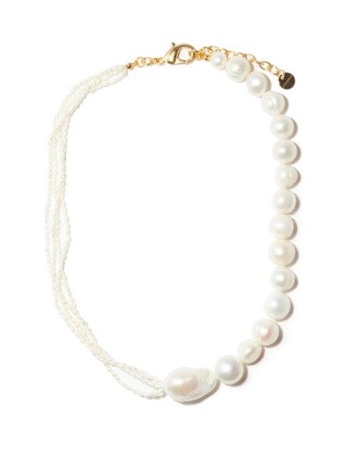 Anita Berisha - Coast To Coast Pearl & Gold-plated Choker - Womens - Pearl