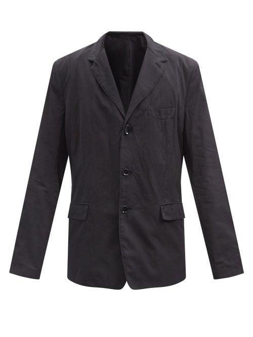 Matchesfashion.com Lemaire - Single-breasted Cotton Blazer - Mens - Black