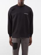 4 Moncler Hyke - Logo-print Cotton-jersey Sweatshirt - Mens - Black