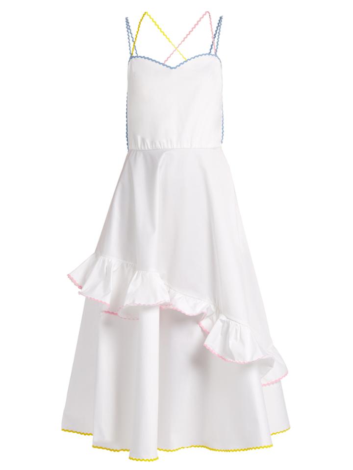 Anna October Ric-rac Trim Stretch-cotton Dress