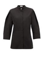 Matchesfashion.com Jil Sander - Saturday P.m. Band-collar Cotton Shirt - Womens - Black