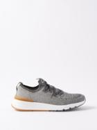 Brunello Cucinelli - Cotton-blend Knit Trainers - Mens - Beige