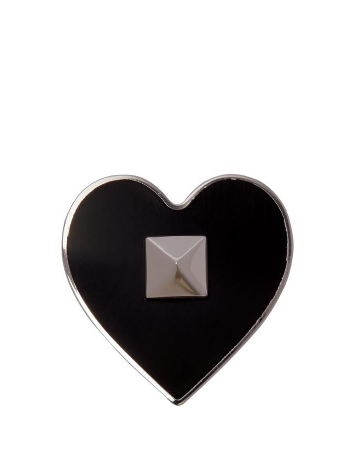 Valentino Rockstud-embellished Heart Brooch