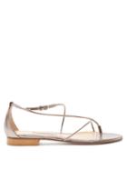 Matchesfashion.com Emme Parsons - String Metallic Leather Sandals - Womens - Gold
