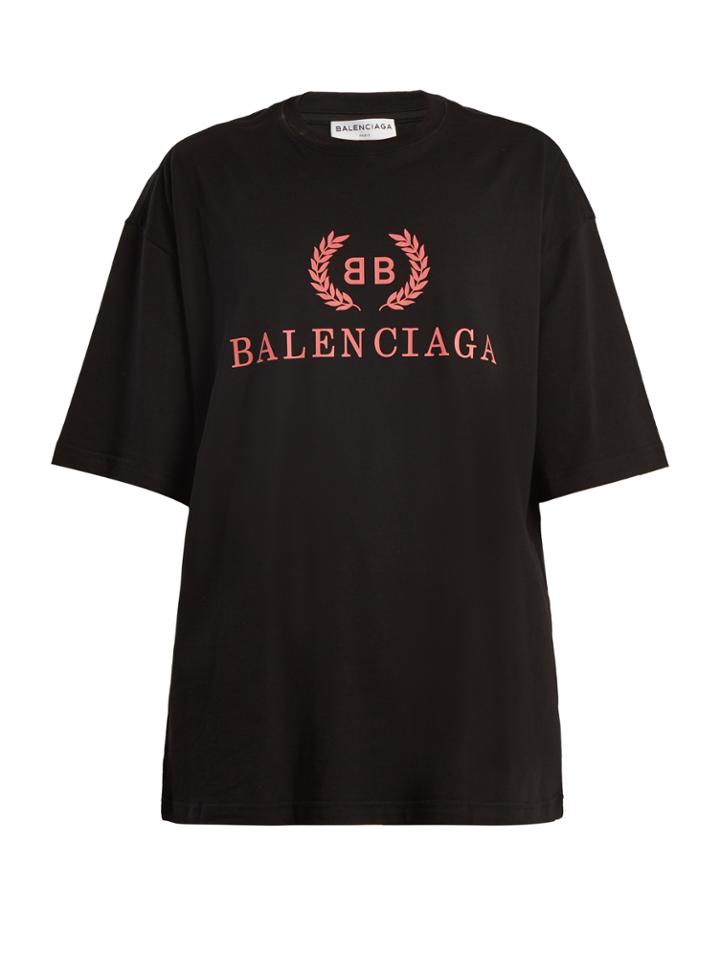 Balenciaga Crest-print Cotton T-shirt