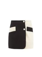 Matchesfashion.com Elzinga - Welt-pocket Mini Wrap Skirt - Womens - Black White