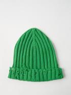 Marni - Frayed-edge Ribbed-cotton Beanie Hat - Mens - Green