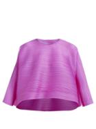 Matchesfashion.com Pleats Please Issey Miyake - Merry Bounce Tech Pleated Top - Womens - Pink