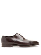 Matchesfashion.com John Lobb - City Ii Leather Oxford Shoes - Mens - Dark Brown