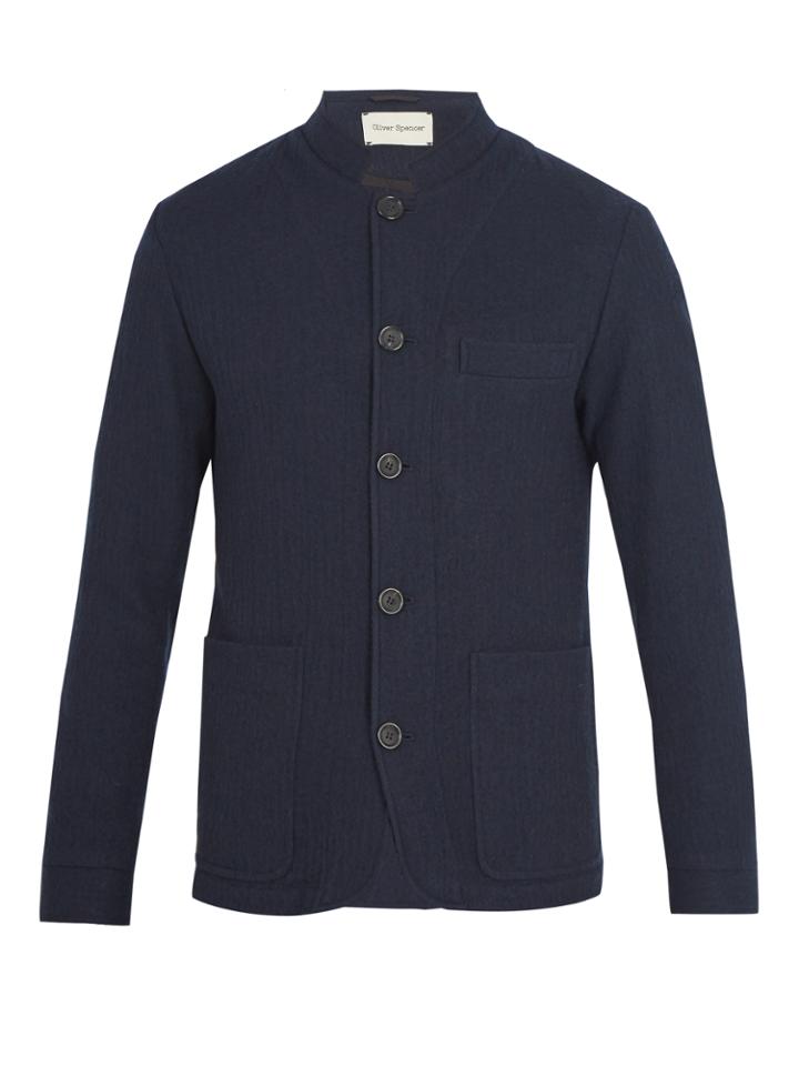 Oliver Spencer Coram Stand-collar Wool Jacket