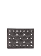 Valentino Rockstud Spike Quilted-leather Cardholder
