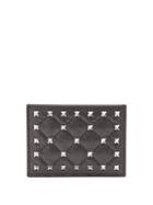 Valentino Rockstud Spike Quilted-leather Cardholder