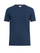 Faherty Patch-pocket Striped Cotton T-shirt
