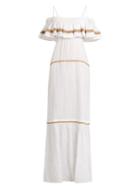 Matchesfashion.com Daft - Formentera Ruffled Linen Dress - Womens - White Multi