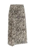 Matchesfashion.com Isabel Marant - Cacia Zebra-print Silk-blend Midi Skirt - Womens - White Print