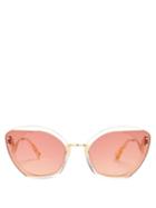 Matchesfashion.com Kaleos - Lord Acetate Sunglasses - Womens - Pink Multi