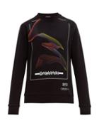 Matchesfashion.com Balmain - Digital Logo Print Cotton Jersey Sweatshirt - Mens - Multi