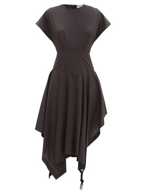 Matchesfashion.com 1 Moncler Jw Anderson - Handkerchief-hem Cotton-poplin T-shirt Dress - Womens - Black