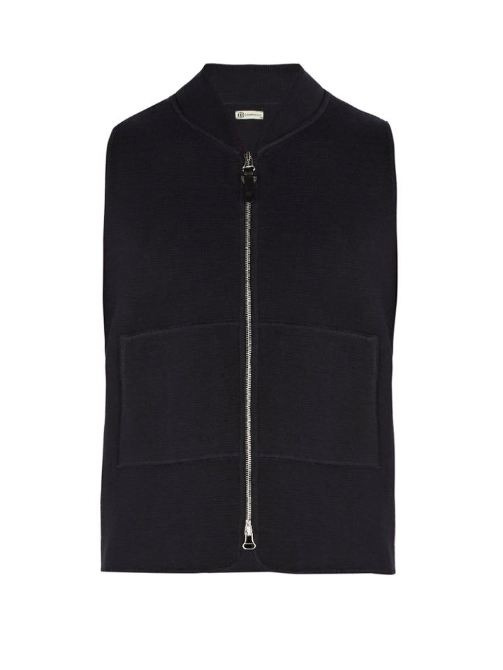 Connolly Zip-through Knitted Cotton Gilet