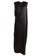 Balenciaga Drawstring-neckline Silk-satin Gown