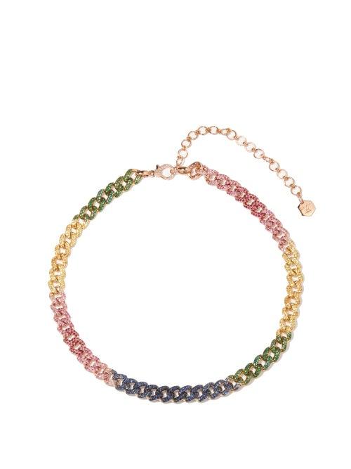 Ladies Fine Jewellery Shay - Rainbow Diamond & 18kt Rose-gold Necklace - Womens - Multi
