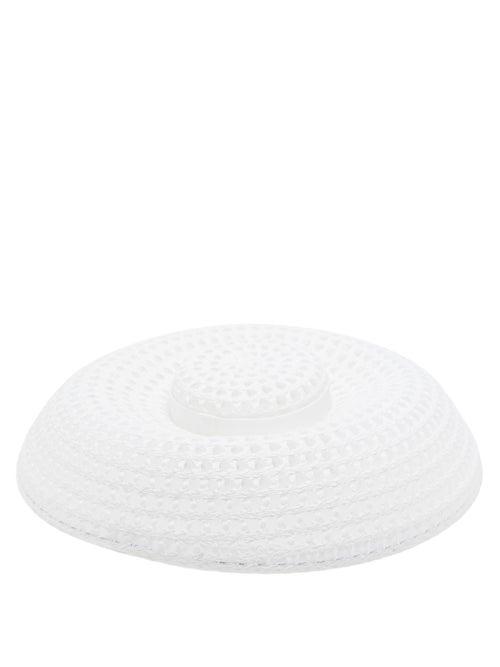 Matchesfashion.com Stephen Jones - #12 Parfum Sacr Open-weave Straw Occasion Hat - Womens - White
