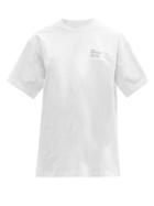 Ladies Rtw Vetements - Human Identity Cotton-jersey T-shirt - Womens - White