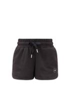 Matchesfashion.com Adidas By Stella Mccartney - Logo-print Cotton-blend Jersey Shorts - Womens - Black
