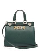 Matchesfashion.com Gucci - Zumi Small Top-handle Grained-leather Bag - Womens - Green