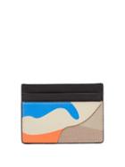Matchesfashion.com Valentino - Camouflage Canvas And Leather Cardholder - Mens - Blue Multi