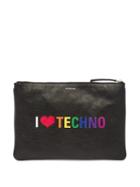 Matchesfashion.com Balenciaga - I Love Techno Leather Pouch - Womens - Black Multi