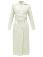 Matchesfashion.com Lemaire - Belted Cotton-poplin Trench Dress - Womens - Cream