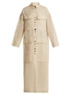 Matchesfashion.com Albus Lumen - Fisherman Oversized Linen Shirt Dress - Womens - Beige